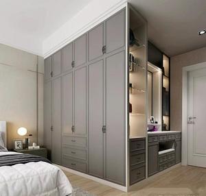 Armoire moderne d'angle en plastique de forme étroite avec porte vitrée pour chambre à coucher à usage domestique général - Product Image 2