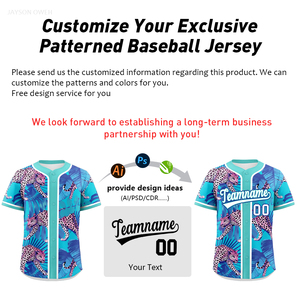 Chất lượng cao bán buôn tùy chỉnh bóng chày thể thao áo sơ mi với đầy đủ-in hổ mẫu thiết kế phù hợp cho các đội - Product Image 4