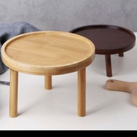 Rak Bunga Kayu Bambu Kreatif Modern - Desain Minimalis Multifungsi untuk Pot & Mangkuk Bunga