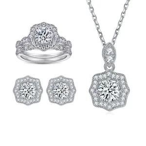 Silver Jewelry 925 Sterling Women Chain Fine Jewelry Necklaces Pendant Rings Earrings Set OEM Zircon Stone Freshwater Pearl CMA