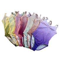 Justaucorps de ballet pour filles de haute qualité, en spandex, avec short et jupe intégrés, doublure en mousseline ombrée violette