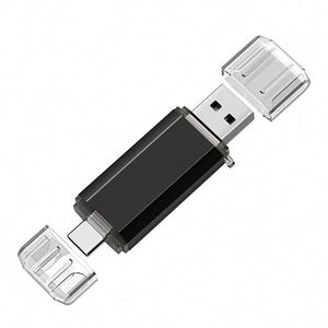 แฟลชไดรฟ์แบบหมุนได้ 2-in-1 พร้อมโลโก้สั่งทำ ความจุ 128GB 64GB  วัสดุโลหะ  USB 3.0 รุ่นใหม่ 2GB 32GB 16GB 8GB - Product Image 1