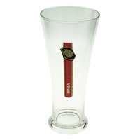 Verre à bière pilsner personnalisé en plastique de 12 oz avec pied