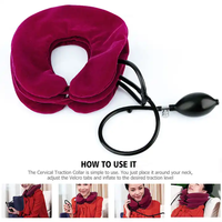 Dispositif de traction de collier de cou cervical gonflable médical de matériel de velours superbe