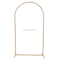 Nouveau support de toile de fond arqué pour mariage, en fer forgé, support à fleurs en acier inoxydable, hauteur 6-7 pieds, décorations de mariage durables or/argent
