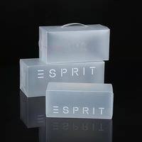 Boîte en plastique transparente PET givrée imprimée sur mesure, emballage transparent pour rouge à lèvres, parfum
