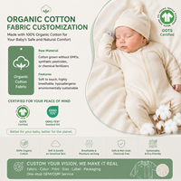 Combinaison kimono pour bébé en coton biologique 100%, enveloppante, manches longues, pour nouveau-né, OEM ODM en gros