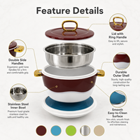 Boîte de rangement alimentaire à trois couches avec couvercle hermétique, empilable, pour la conservation des aliments frais, pour réfrigérateur, garde-manger, cuisine, usage domestique