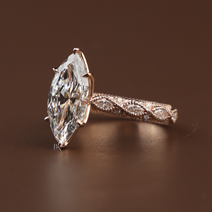 Bague de fiançailles en diamant de laboratoire de qualité supérieure de 4,1 carats pour femmes en argent, or 10 carats, or 14 carats, or 18 carats - Product Image 3