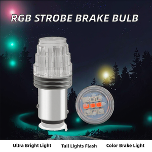 1156 1157 LED 12V ไฟเบรคแบบแฟลช RGB หลอดไฟท้ายแบบกระพริบซุปเปอร์ไบรท์สำหรับรถจักรยานยนต์รถยนต์รถ SUV รถบรรทุก - Product Image 2
