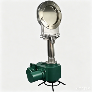 Válvula de cuchilla industrial de acero inoxidable tipo brida de 6 pulgadas para alta temperatura, para lodos, aguas residuales, pulpa y arena - Product Image 3