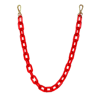 Chaîne en plastique personnalisée arc-en-ciel, accessoires de bricolage, chaîne acrylique colorée pour sac pour femme, chaîne en plastique, bandoulière