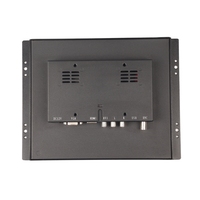 Bingkai terbuka 9.7 inci untuk industri casing logam 1024*768 Monitor layar sentuh LCD 4:3 dengan antarmuka BNC/VGA/AV/HD/USB