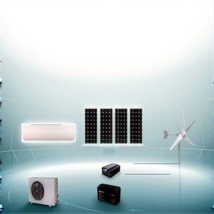 Climatiseur solaire mural avec contrôle par application WIFI, 6000btu 9000btu, DC24V DC12V pour voiture et maison, réfrigérant R410A - Product Image 1