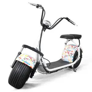 Powerful Stylish And Super Durable Folding Citycoco Chopper Electric Bike With Removable Lithium Battery