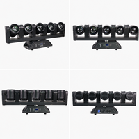 Projecteur LED à faisceau mobile 5x60W RGBW 4-en-1 à rotation infinie avec lumière dorée, contrôle DMX512 RDM, éclairage de scène pour événements DJ