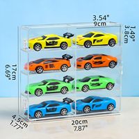 Vitrine en acrylique transparent à l'échelle 1/64 pour Hot Wheels & Matchbox Cars Dust Cover Storage Box Compatible Hot Wheels Collection