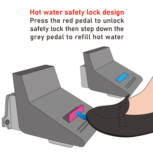 «Taiwan Buder» Hot & Ambient Temperature Vacuum Insulated Foot Pedal Freestanding Water Dispenser - Product Image 5