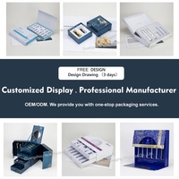 Boîtes cadeaux rigides pliables magnétiques personnalisées à double porte en papier d'art, finition mate, matériaux recyclés, pour crème contour des yeux blush