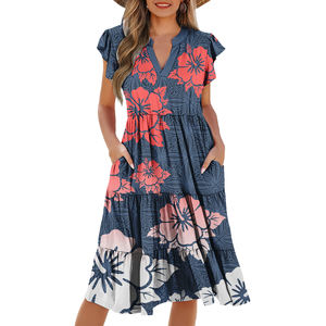 Vestidos casuales de manga voladora para mujer, vestido de las islas del Pacífico para mujer, vestido con logotipo personalizado de diseño de estilo tribal samoano polinesio - Product Image 5