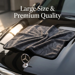 Serviette de séchage en microfibre 650 g/m² à torsion simple, grande taille, pour le séchage de la carrosserie automobile, serviette de detailing auto en microfibre - Product Image 2