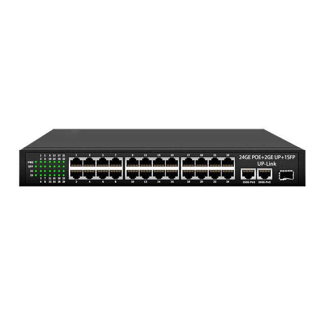 Gigabit 12G Switching Capacity 96W Power Budget  8/16/24 Port Optional Switch 4 Port POE