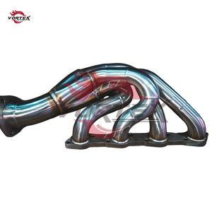 Tubo de Escape de Acero Inoxidable T304 de Alto Flujo Vortex - Colector de Escape Pulido Azul Quemado de 1.5 mm de Espesor para Ferrari F430 - Product Image 6