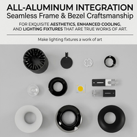 Plafonnier pour maison intelligente compatible Apple HomeKit, 12W, spectre complet CCT, spot encastré, downlight LED intelligent Matter