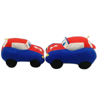 Jouet en peluche personnalisé de 10 pouces, voiture de course mignonne et douce, vente en gros d'usine,