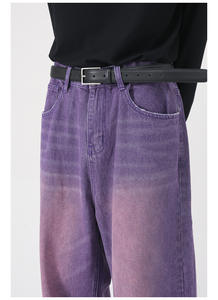 Jeans de Mezclilla de Alta Calidad, Estilo Vintage, Fabricante Personalizado, Algodón Grueso, Corte Holgado, Estilo Italiano, Pierna Ancha, Estilo Japonés, Corte Bootcut para Hombre - Product Image 6