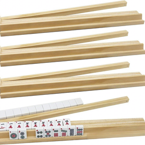 Pousseur et support de mahjong en bois massif moderne avec support pour échecs et dominos pour <span class=keywords><strong>jeux</strong></span> de table – Vente en gros - Product Image 1