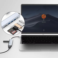 Station d'accueil 7-en-1 en alliage d'aluminium Type-C vers HUB, adaptateur USB pour ordinateur portable – Vente Flash