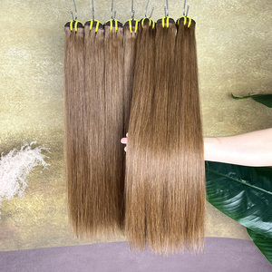 ขายส่ง # ผมตรงสีธรรมชาติ 4 สี แบบเป็นมัด 100% ผมแท้บราซิล ต่อผมแบบเส้นคู่ - Product Image 2