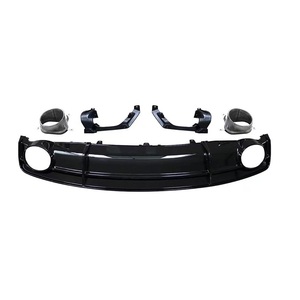 Lame de pare-choc arrière en PP pour AUDI A7, <span class=keywords><strong>noir</strong></span> brillant, avec tuyau de queue, modèle 2012 — 2015, <span class=keywords><strong>RS7</strong></span> - Product Image 1
