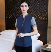 Tenue d'été pour personnel hôtelier : uniforme de chambre, serveur(se), manches longues ou courtes, ensemble de service de nettoyage