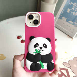 Nuovo arrivo cartone animato carino in Silicone Panda di bambù custodie per telefono <span class=keywords><strong>Iphone</strong></span> per 15 Pro Max <span class=keywords><strong>originale</strong></span> <span class=keywords><strong>Cover</strong></span> del telefono creativo - Product Image 5