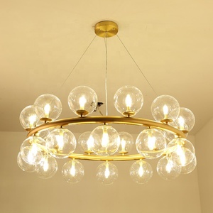 Loft Industrial colgante luces de país americano moderno claro bola de cristal araña para <span class=keywords><strong>restaurante</strong></span>/decoración del hogar - Product Image 1