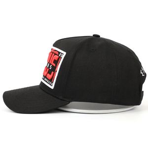 Hot Sale Stylish Custom Unisex Adult 100 % Cotton Sports Dad Hat, 5 Panel Unstructured <b>Black</b> 3D Embroidery <b>Baseball</b> <b>Cap</b> - Product Image 3