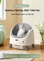 Bac à litière automatique pour chat à ouverture supérieure, autonettoyant intelligent avec contrôle par application, capteurs de sécurité, contrôle des odeurs, OEM ODM, vente en gros