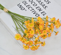 Bunga Daisy Chamomile Sutra Buatan yang Elegan untuk Dekorasi Latar Belakang Pernikahan, Hiasan Tengah Meja Restoran, Teras Luar Ruangan, Kerajinan Bunga DIY