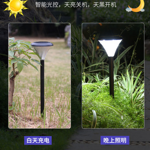 Lampe solaire LED étanche pour pelouse, jardin, cour, décorative, à encastrer au sol, avec cellule solaire - Product Image 1