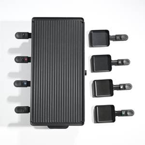 1400W électrique <span class=keywords><strong>Raclette</strong></span> Table Grill détachable antiadhésif réglable contrôle de la température pour <span class=keywords><strong>8</strong></span> <span class=keywords><strong>personnes</strong></span> Portable fête de famille - Product Image 5