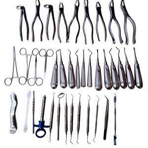 Ensemble d'instruments chirurgicaux dentaires Grip GS-45 en acier inoxydable argenté, outils manuels certifiés CE Classe I, ergonomiques et moletés - Product Image 5