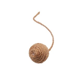 Jouet pour chat en forme de boule de sisal avec longue queue, jouet interactif à mâcher pour le nettoyage des dents, jeu pour animaux de compagnie - Product Image 3