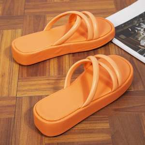 2024 verano Color brillante señoras zapatillas <span class=keywords><strong>Sandalias</strong></span> Sexy plataforma playa <span class=keywords><strong>Mujer</strong></span> Slide <span class=keywords><strong>Sandalias</strong></span> <span class=keywords><strong>planas</strong></span> Zapatos para mujeres nuevos estilos - Product Image 6