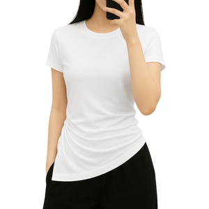 Material de alta calidad dobladillo puntiagudo cordón cintura camiseta transpirable secado rápido superventas - Product Image 1