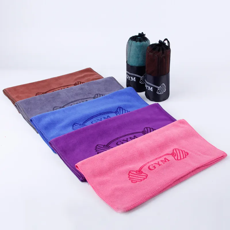Más de 10 colores Para elegir con logotipo personalizado 30*30cm toalla deportiva de microfibra toallas de fitness al aire libre