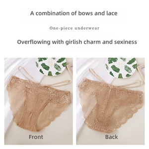 Nuovi Arrivi: Slip Donna in Pizzo e Rete, Sexy e Senza Cuciture con Fiocco a Farfalla, Stile Puro Desiderio, Intimo Femminile all'Ingrosso - Product Image 5