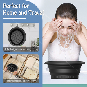 Nouveau Design Idée Été Refroidissement Silicone Eau Glacée Visage Plongeant Bol Diy Plateau À Glaçons Visage Bain Bol - Product Image 3
