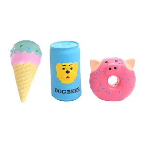 Yaz kauçuk yumuşak köpek çiğneme oyuncakları ile hoparlörler İnteraktif Fetch oyun oyuncaklar yavru ve küçük köpek lateks gıcırtılı köpek oyuncak